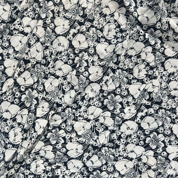 Blue and White Floral Scarf - Picture 2 of 4